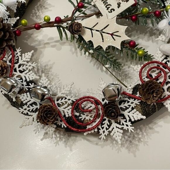 Handmade Wreath Christmas Snowman Snowflake - Picture 10 of 13